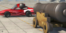 BeamNG.Drive A Cannon Destroying Cars